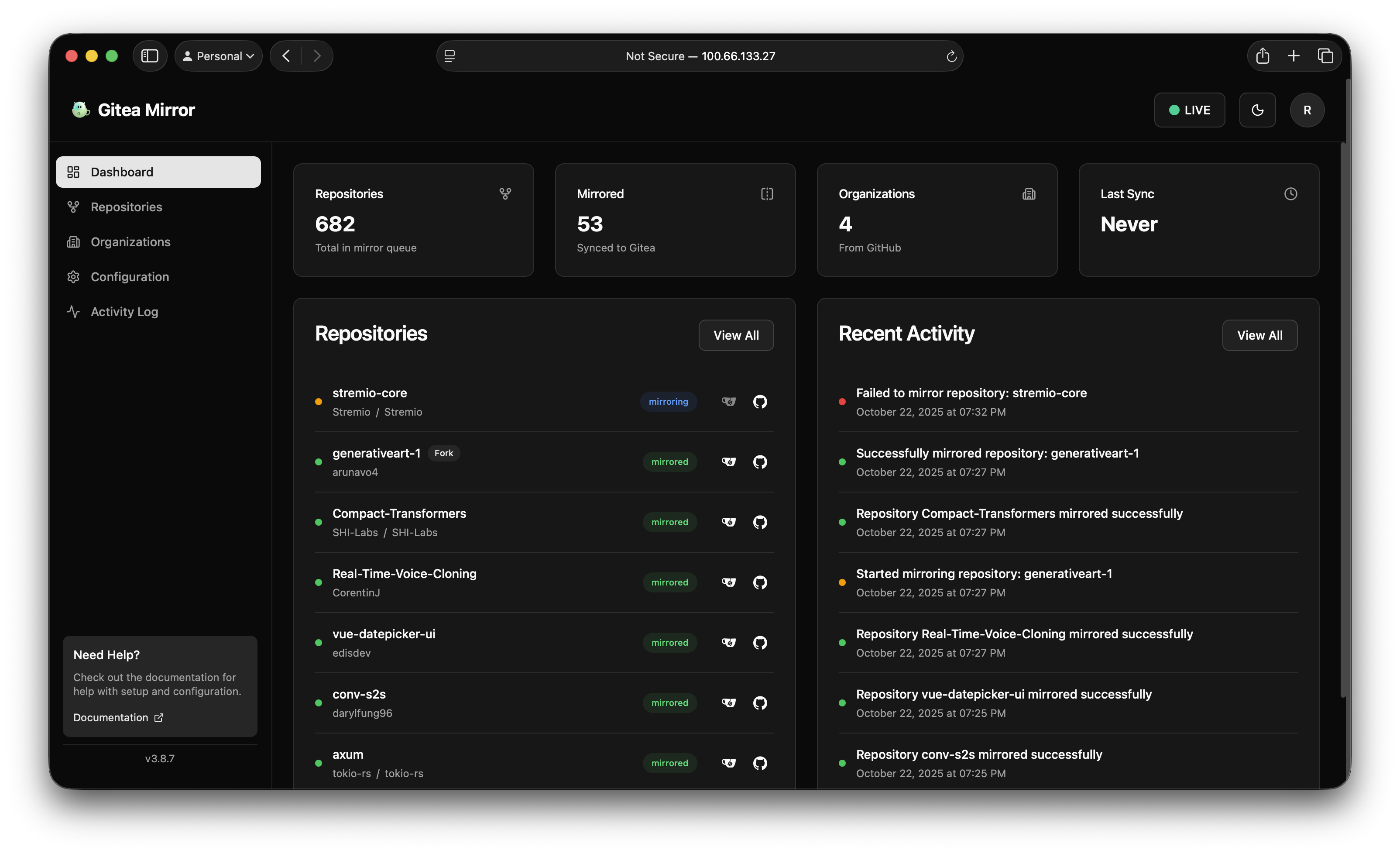 Dashboard